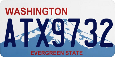 WA license plate ATX9732