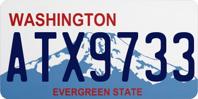 WA license plate ATX9733