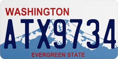WA license plate ATX9734