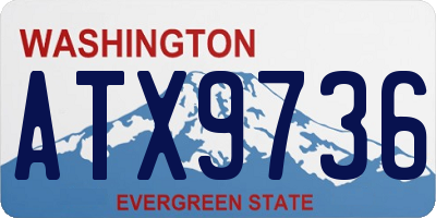 WA license plate ATX9736