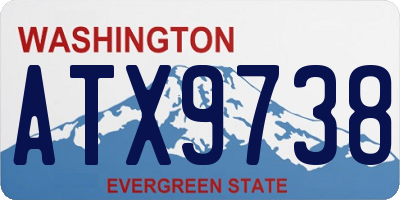 WA license plate ATX9738