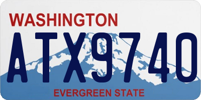 WA license plate ATX9740