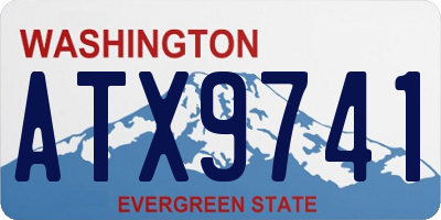 WA license plate ATX9741