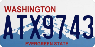 WA license plate ATX9743