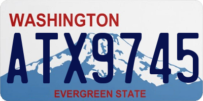 WA license plate ATX9745