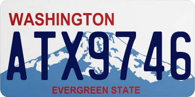 WA license plate ATX9746