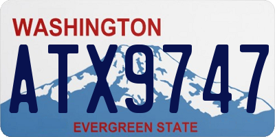 WA license plate ATX9747