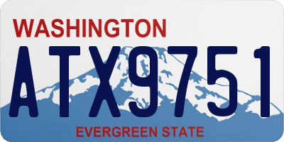 WA license plate ATX9751