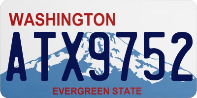 WA license plate ATX9752