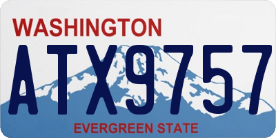 WA license plate ATX9757