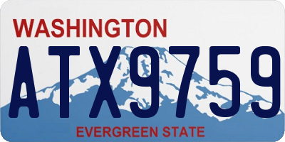 WA license plate ATX9759