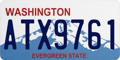 WA license plate ATX9761