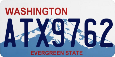 WA license plate ATX9762