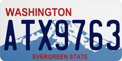 WA license plate ATX9763