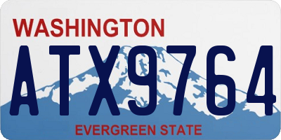 WA license plate ATX9764