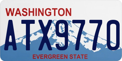 WA license plate ATX9770