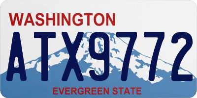 WA license plate ATX9772