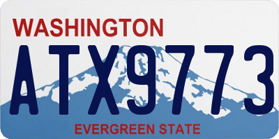 WA license plate ATX9773