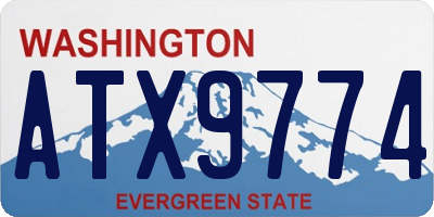 WA license plate ATX9774