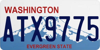 WA license plate ATX9775