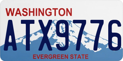 WA license plate ATX9776