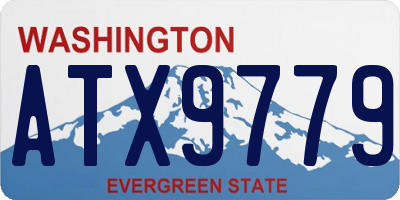 WA license plate ATX9779