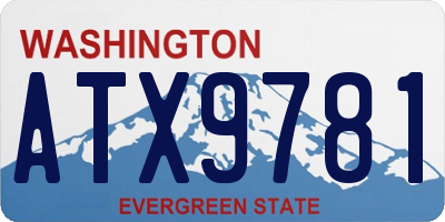 WA license plate ATX9781
