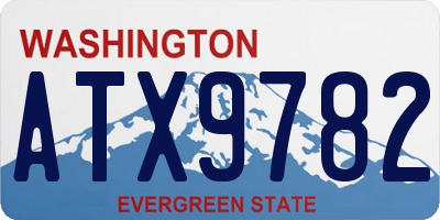 WA license plate ATX9782