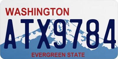 WA license plate ATX9784