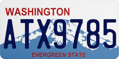 WA license plate ATX9785