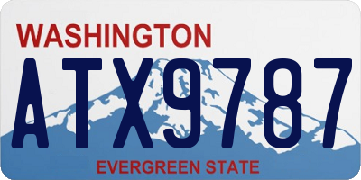 WA license plate ATX9787