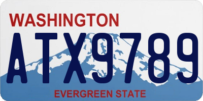 WA license plate ATX9789
