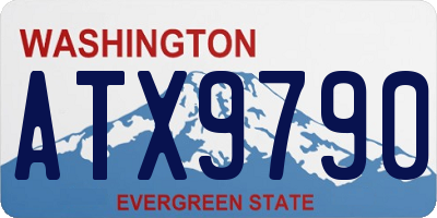 WA license plate ATX9790