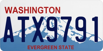 WA license plate ATX9791