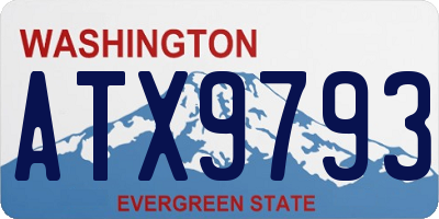 WA license plate ATX9793
