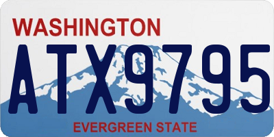 WA license plate ATX9795