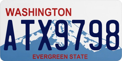 WA license plate ATX9798