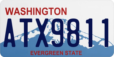 WA license plate ATX9811
