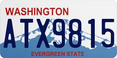 WA license plate ATX9815