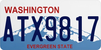 WA license plate ATX9817