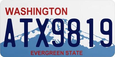 WA license plate ATX9819