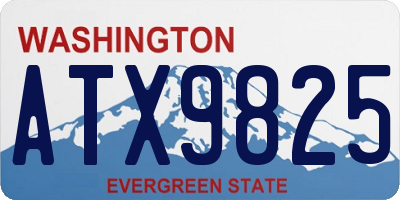 WA license plate ATX9825