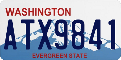 WA license plate ATX9841