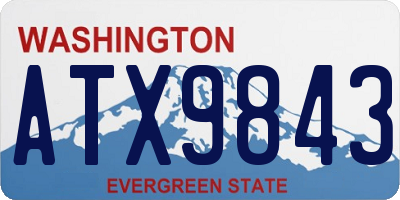 WA license plate ATX9843