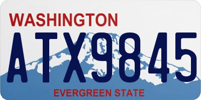 WA license plate ATX9845
