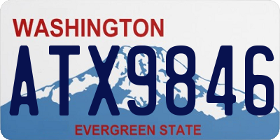 WA license plate ATX9846