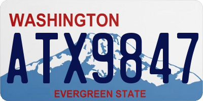 WA license plate ATX9847