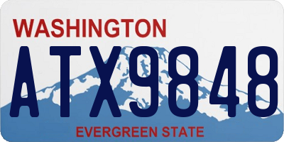 WA license plate ATX9848