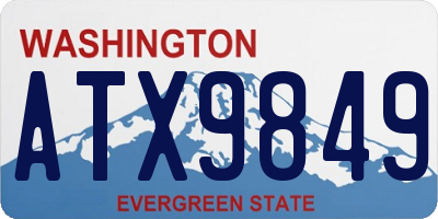 WA license plate ATX9849