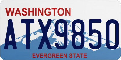 WA license plate ATX9850
